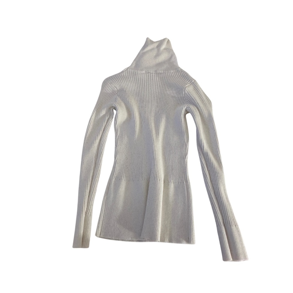 White ribbed turtleneck size small